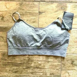 COVER GIRL gray teen padded sports training removable pads bra XL